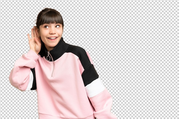 孤立したクロマキー背景の小さな女の子