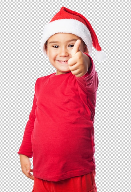 Little kid boy celebrating christmas