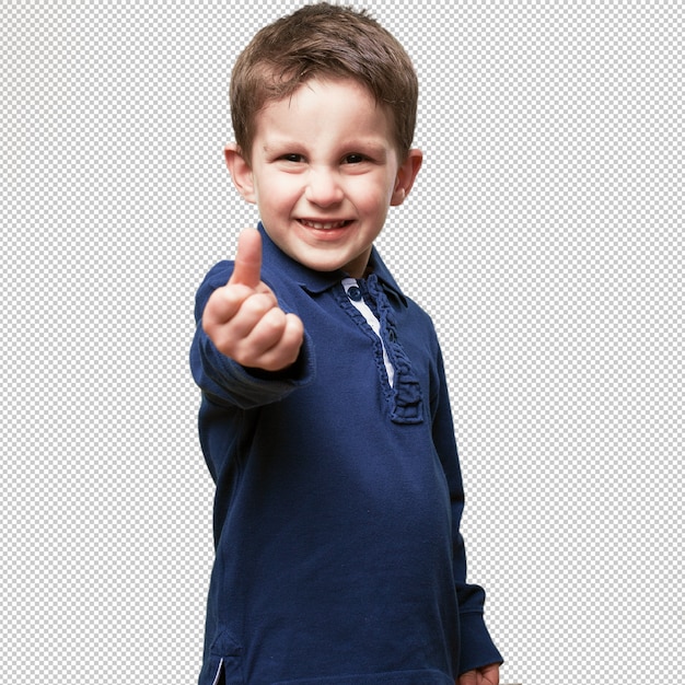 PSD little kid doing okay sign