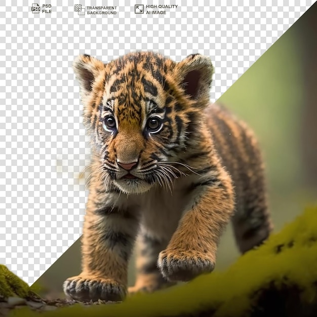 PSD little tiger transparent background