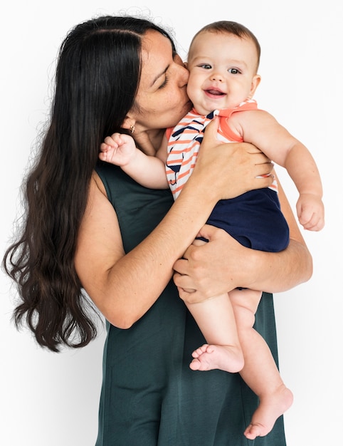 little togetherness mother smiling together son