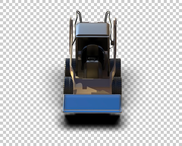 Liukuohjattu kuormaaja eristettynä taustalla 3d-renderöidä kuvitus