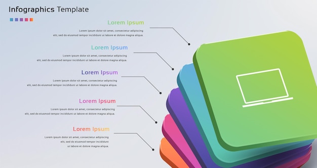 Liukuväri-infografiikka, vaiheittain