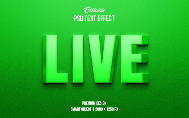 Live 3d editable gradient text effect