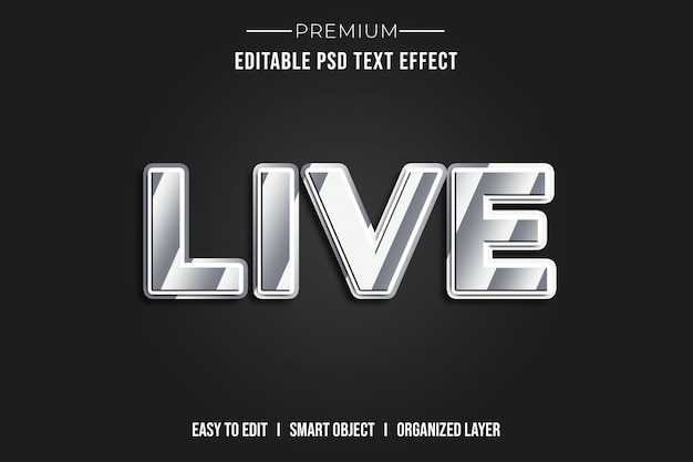 Live 3D-tekststijleffect