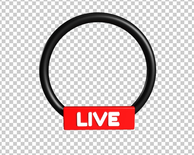 PSD live avatar circle 3d icon