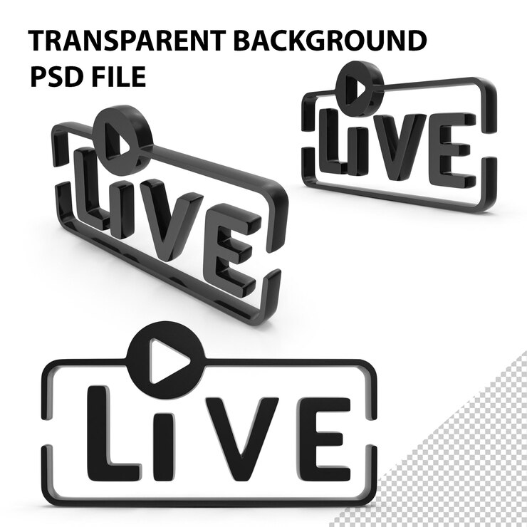 PSD live play icon png