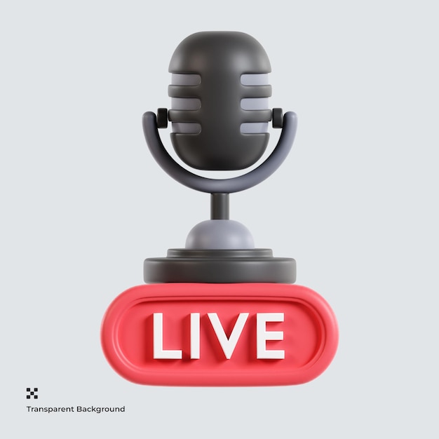 PSD live podcast 3d-pictogram