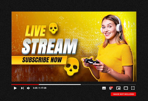 Live stream youtube channel thumbnail