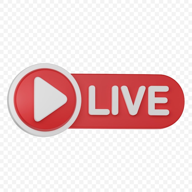 Live streaming 3D illustratie