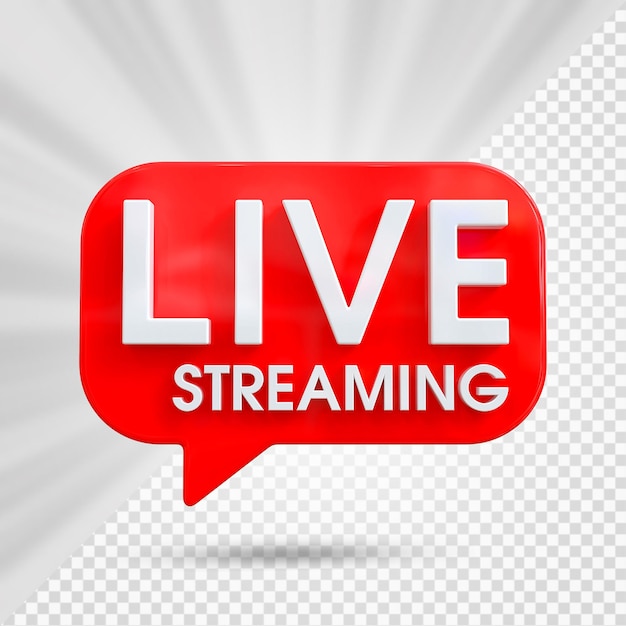 PSD live streaming 3d render