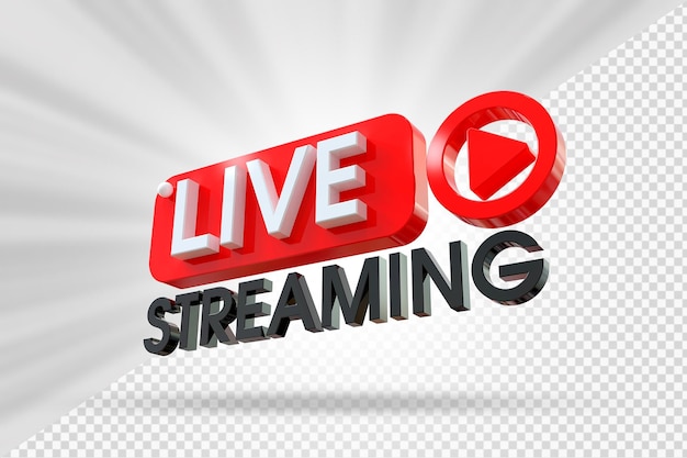 PSD live streaming 3d render