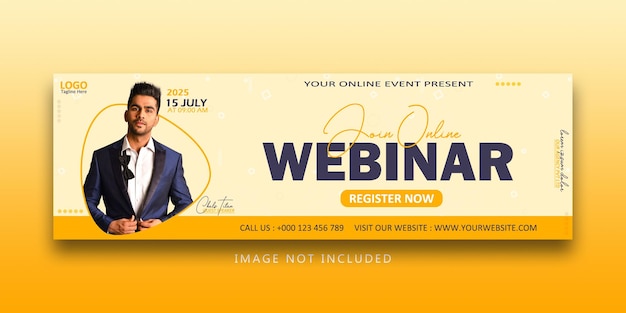 Live streaming online webinar social media instagram and facebook banner template