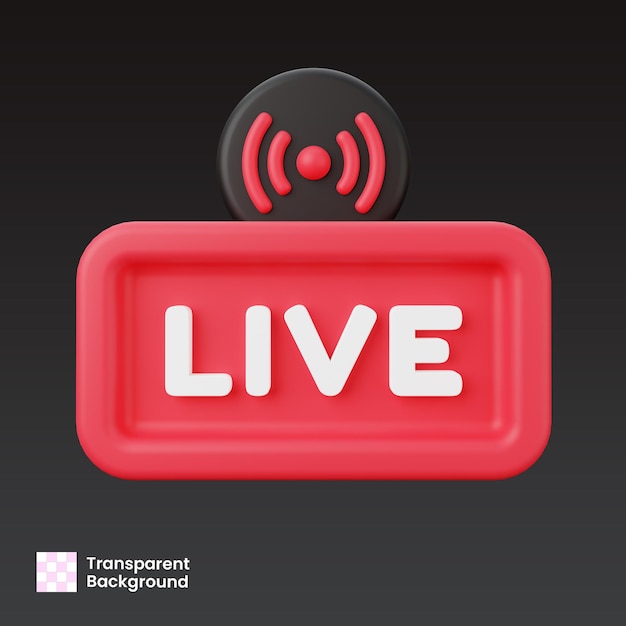 Live Streaming Overlay 3D Illustration
