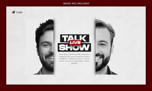 PSD live talk show web banner design template psd