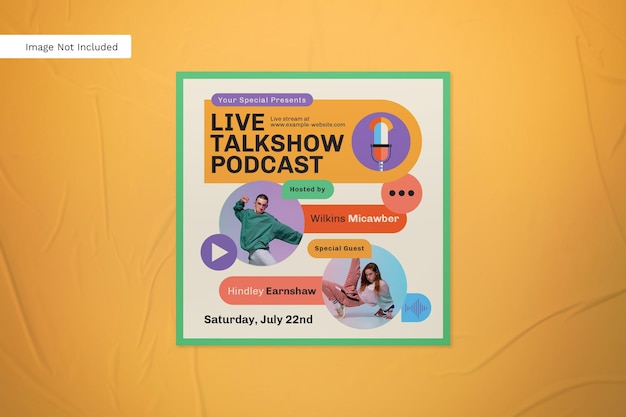 Live talkshow podcast instagram post