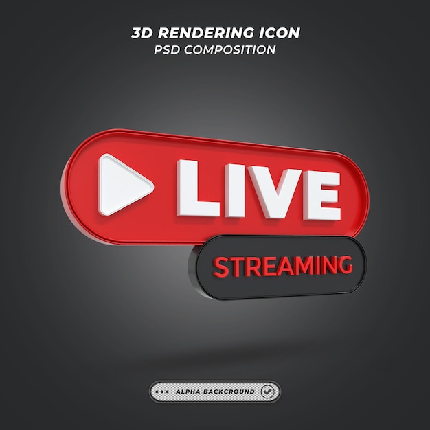 live videostreaming Element in 3D-rendering