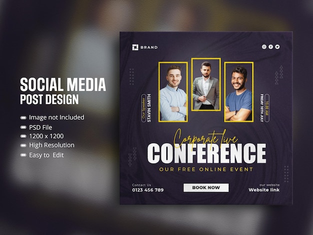 Live webinar conferentie instagram social media post banner