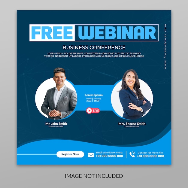 Live webinar social media template