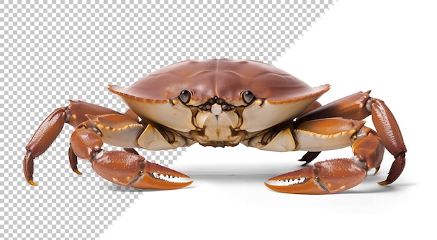 PSD living dungeness crab in its natural color isolated background
