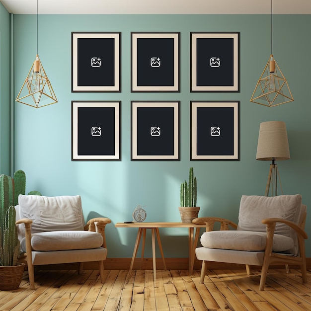 Living room frame mockup