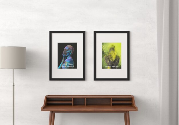 PSD living room frames mockup