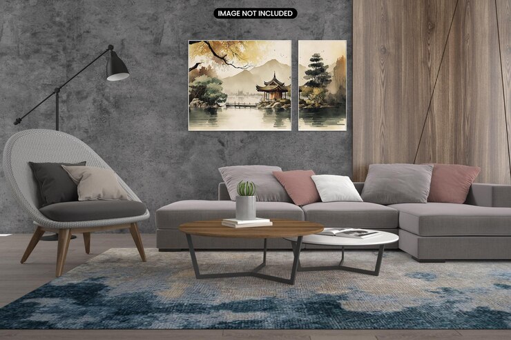 Living Room Mockup PSD Template