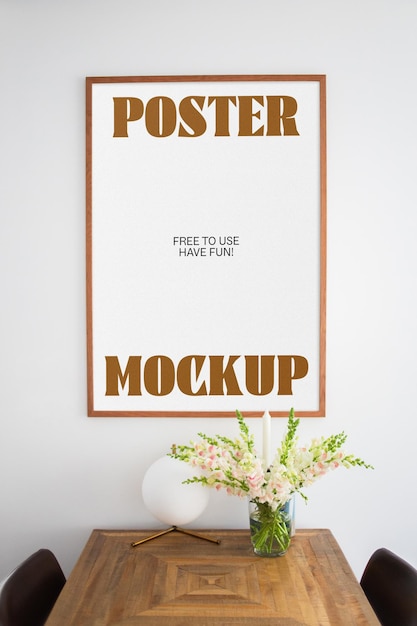 Mockup del poster del soggiorno