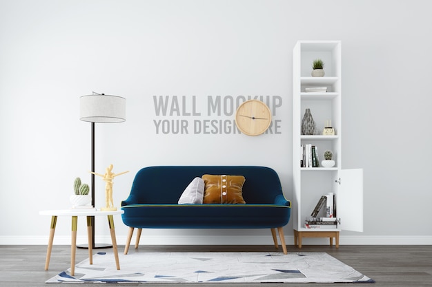 PSD living room wall mockup