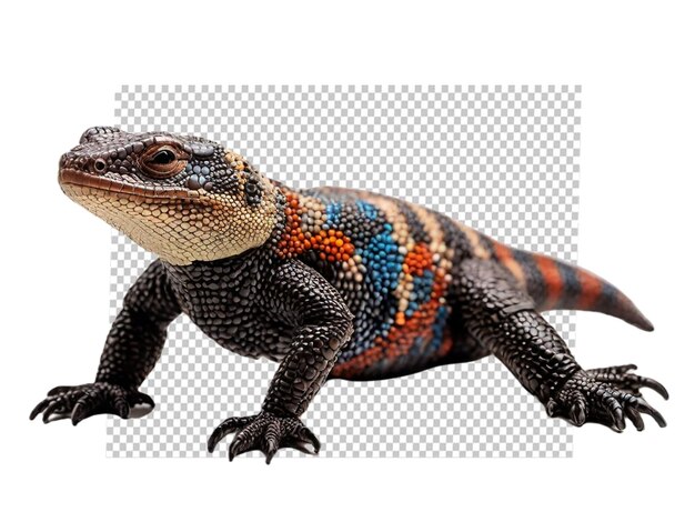 PSD a lizard on white background