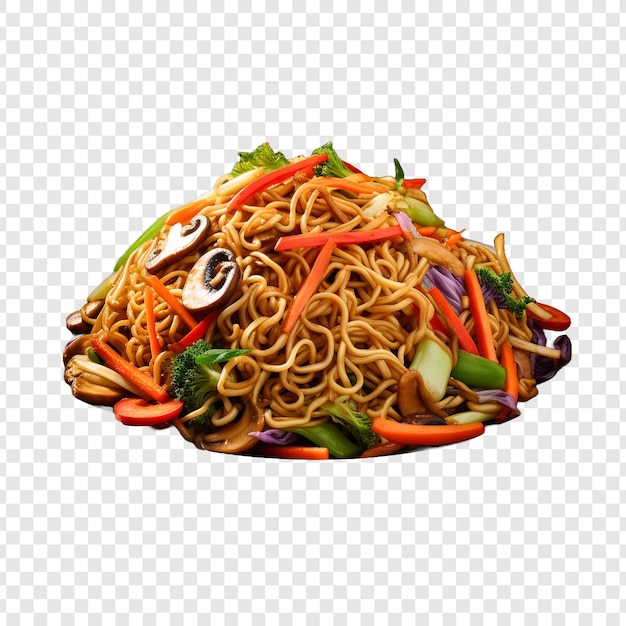 PSD lo mein isolated on transparent background