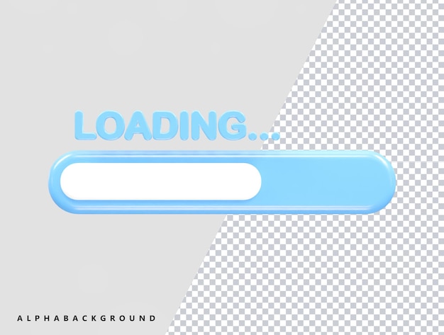 PSD loading 3d rendering icon vector illustration