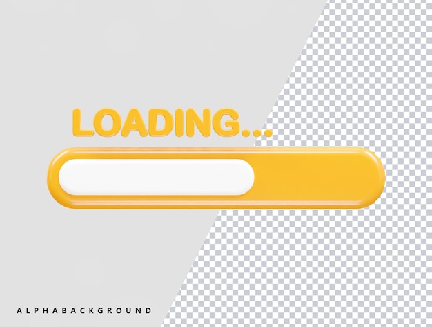 Loading 3d rendering icon vector illustration