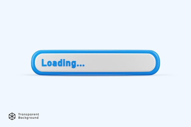 PSD loading bar icon 3d render