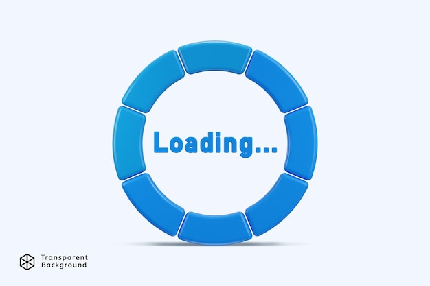 Loading bar icon 3d rendering vector illustratie