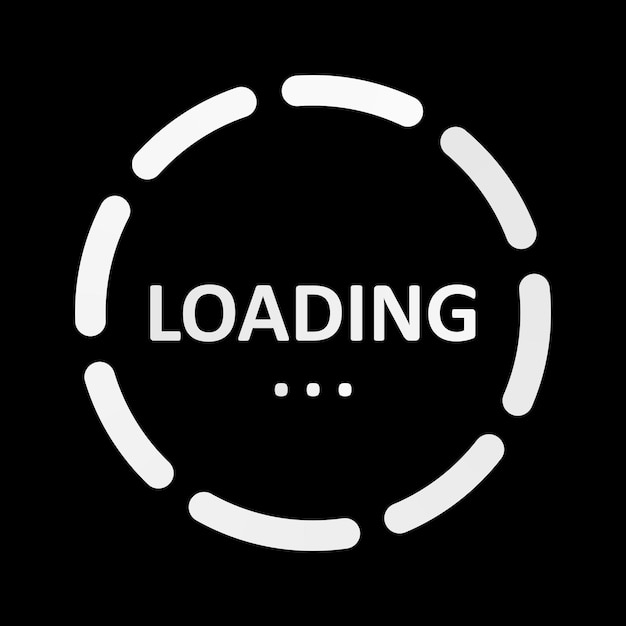 Loading Circle Animation on Black Background