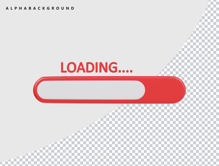 PSD loading icon 3d render illustration