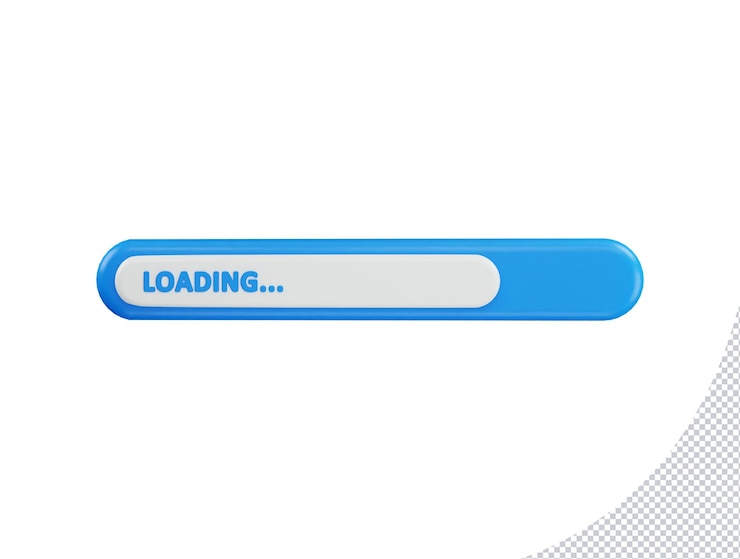 PSD loading icon 3d rendering vector illustration