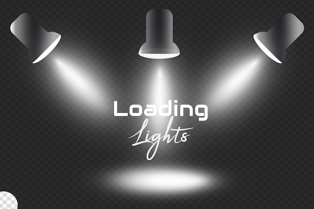 Loading lights illuminated with stage light scene illumination