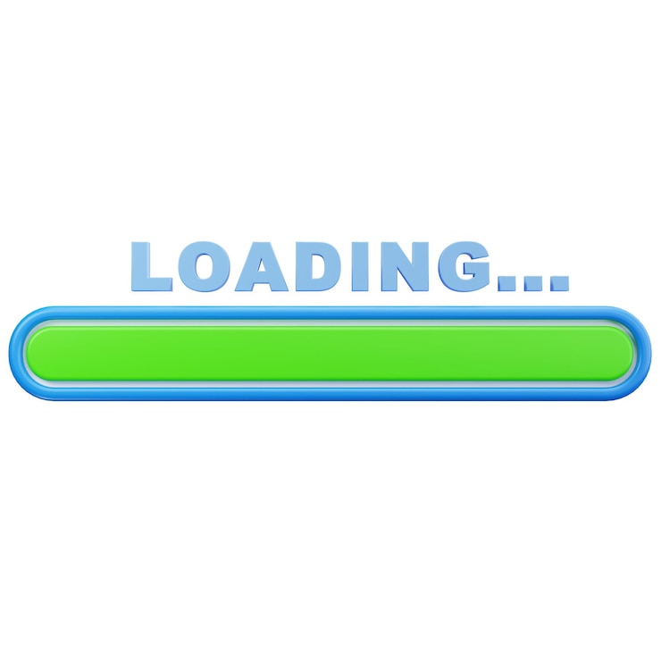 PSD loading progress bar illustration