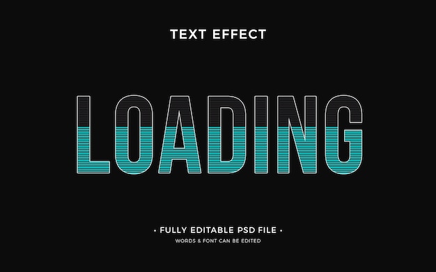 PSD loading text effect