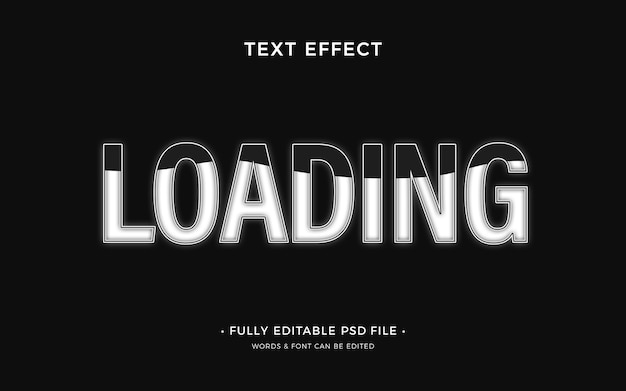 PSD loading text effect