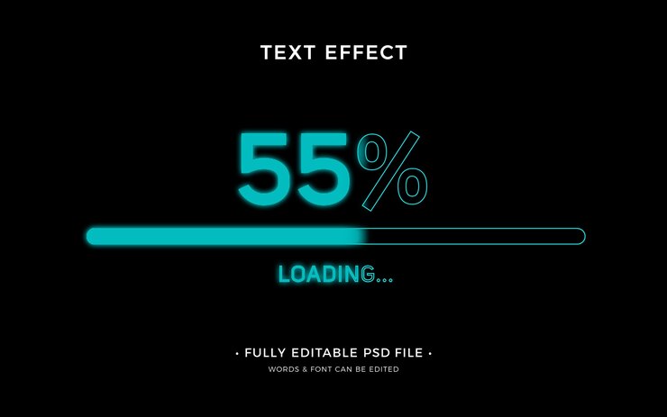 PSD loading text effect