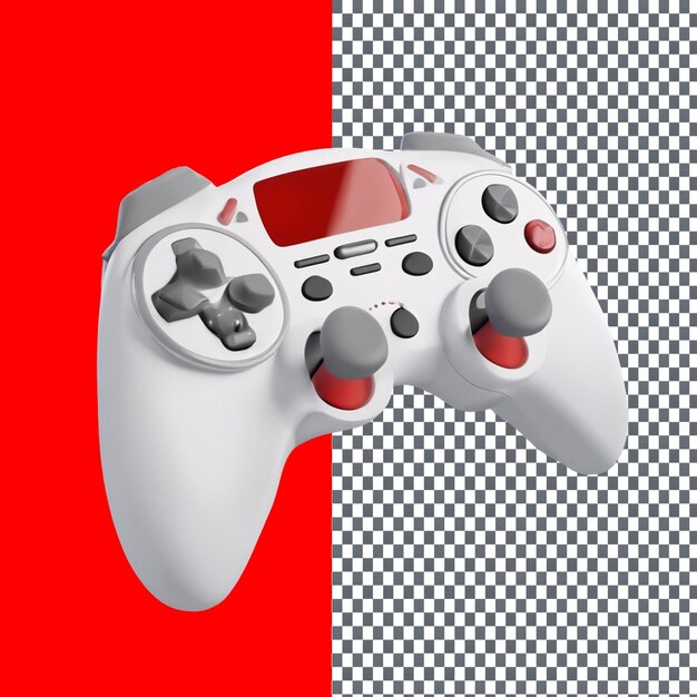 loating Cartoon Game Controller Render Isolated on Transparent Background