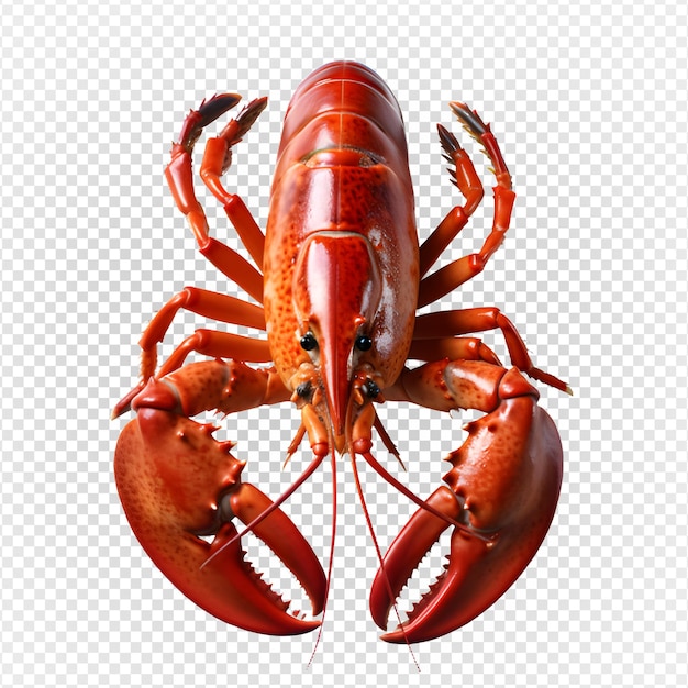 PSD lobster png fresh red lobster isolated on transparent background generative ai