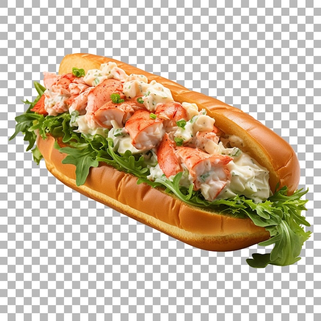 PSD lobster roll na przezroczystej tle