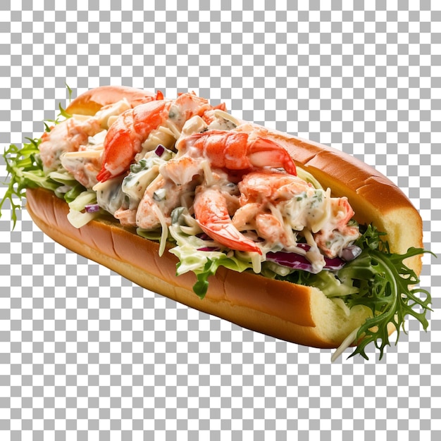 Lobster roll on transparent background