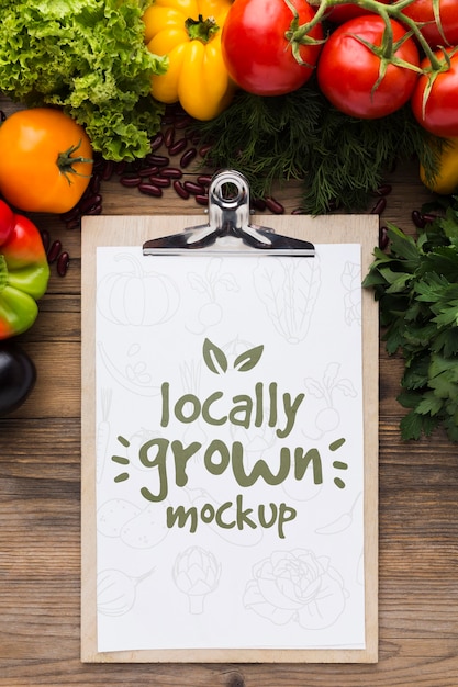 locally grown veggies mock-up