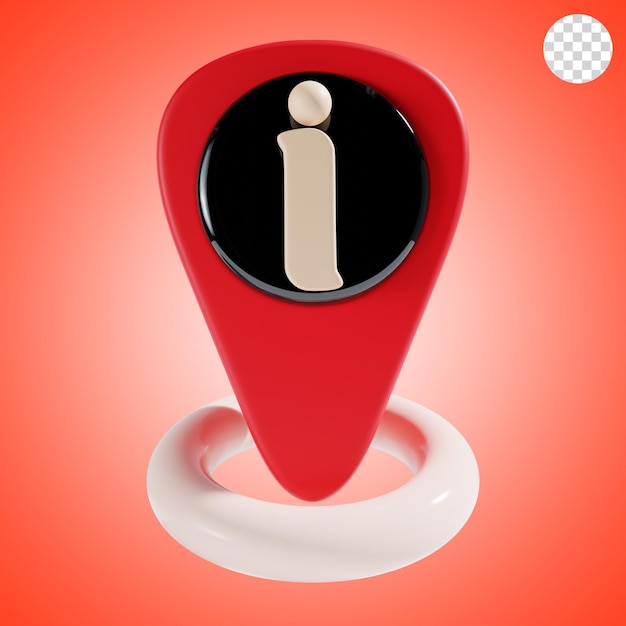 locatie informatie 3d icoon.