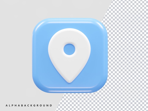 Locatiepictogram 3D-rendering vector